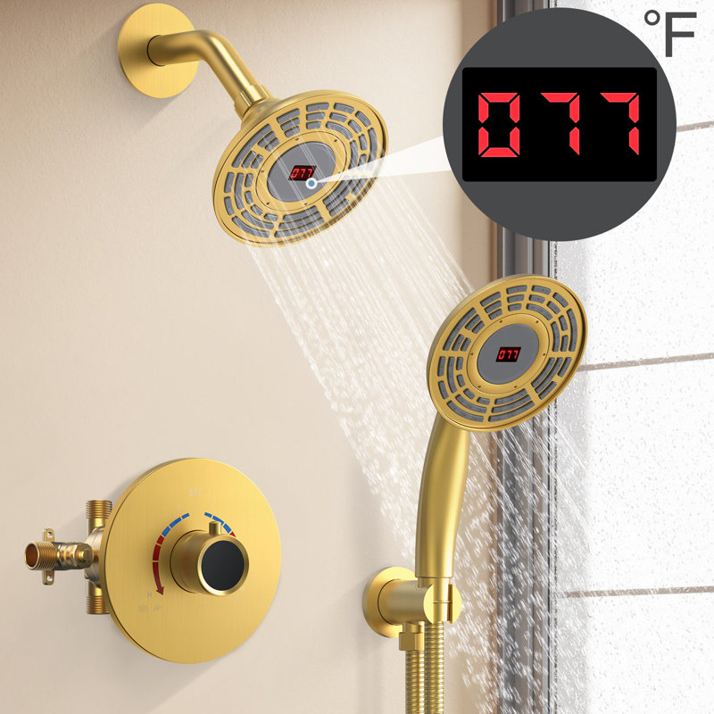 CRANACH Digital Shower Faucet Set Shower System with Roughin Valve